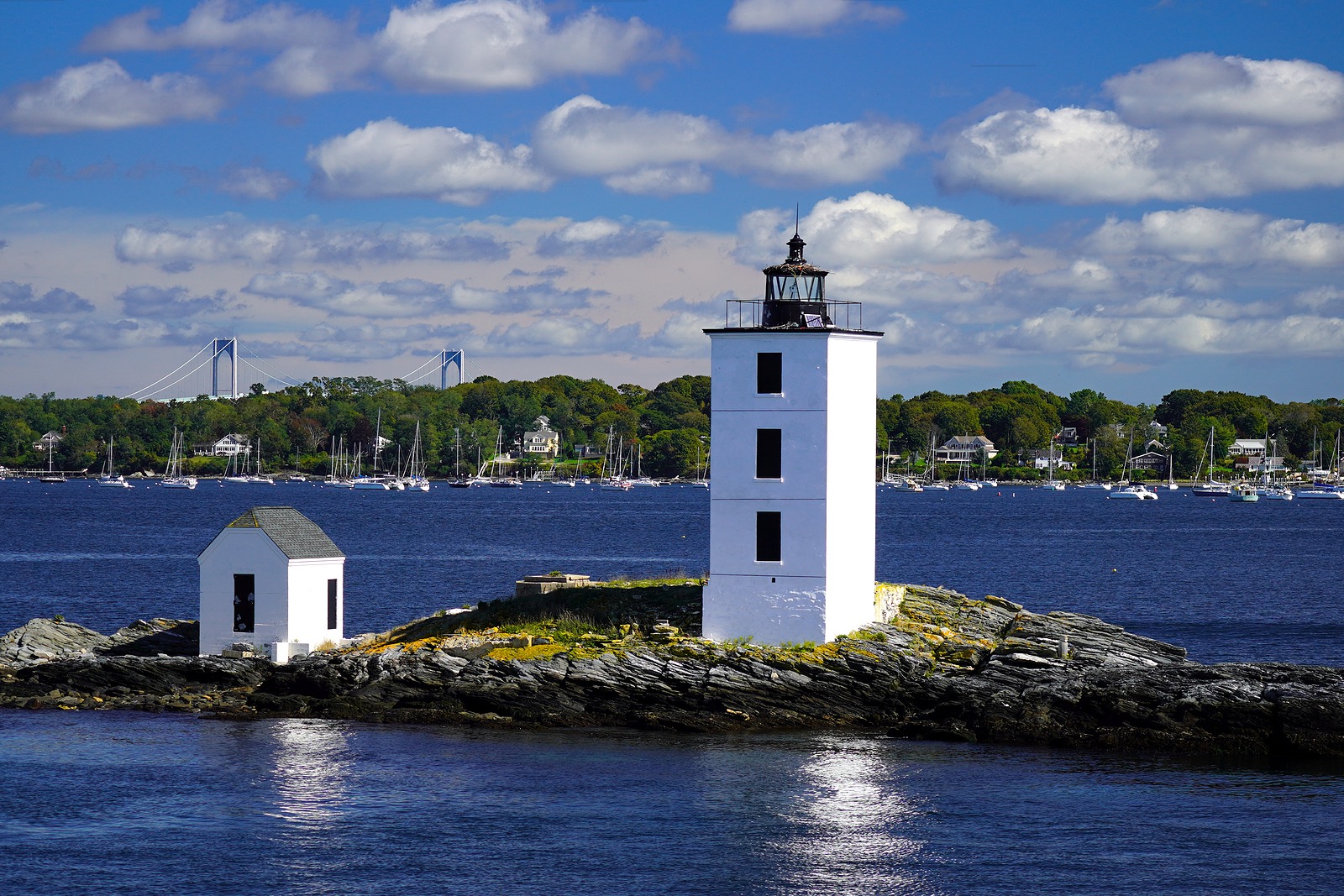 Dutch Island Lighthouse In Narragansett, Rhode Island